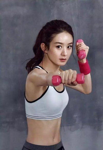 赵丽颖健身房锻炼图片_赵丽颖在健身_赵丽颖健身壁纸